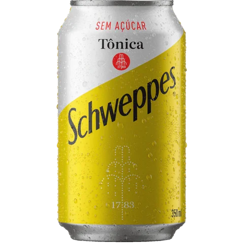 Água Tônica de Quinino sem Açúcar Schweppes Lata 350ml