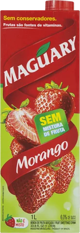 Bebida de Fruta Adoçada Morango Maguary Caixa 1l