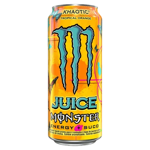 Energético Juice Tropical Orange Monster Khaotic Lata 473ml
