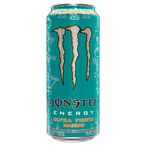 Energético Ultra Fiesta Mango Zero Açúcar Monster Lata 473ml