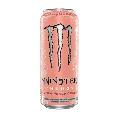 Energético Ultra Peachy Keen Zero Açúcar Monster Lata 473ml