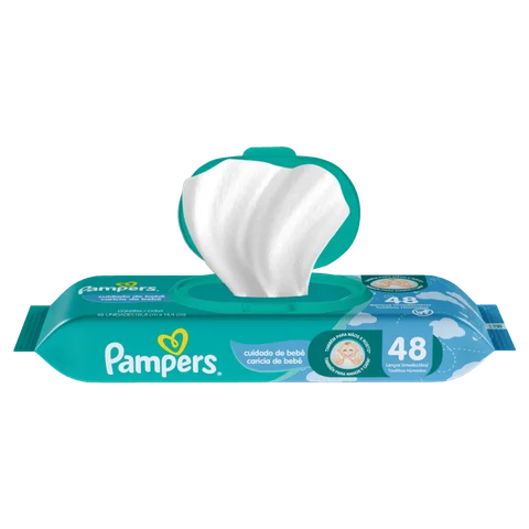 Lenço Umedecido Cuidado de Bebê Pampers Pacote 48 Unidades