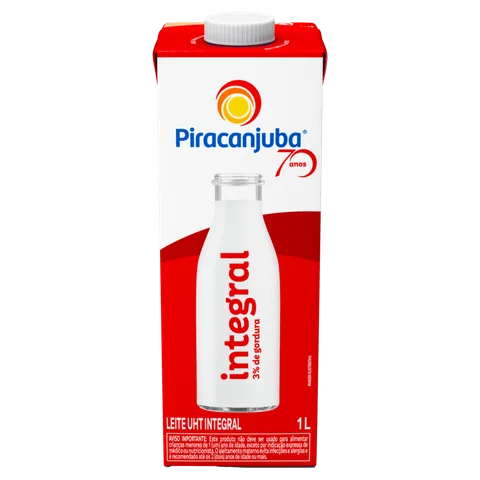 Leite integral 1 litro