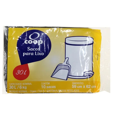Saco de lixo 30 litros · 10 unidades
